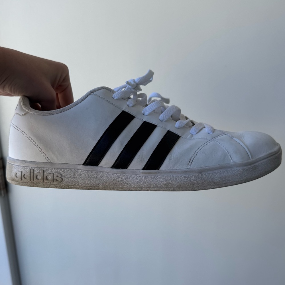 Adidas Neo Cloudfoam Advantage Sneakers – White & Black – Men’s 11.5